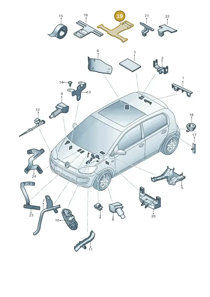 1P0971848C — Volkswagen E-up! (2016-2023) diagram 772972010, position 19