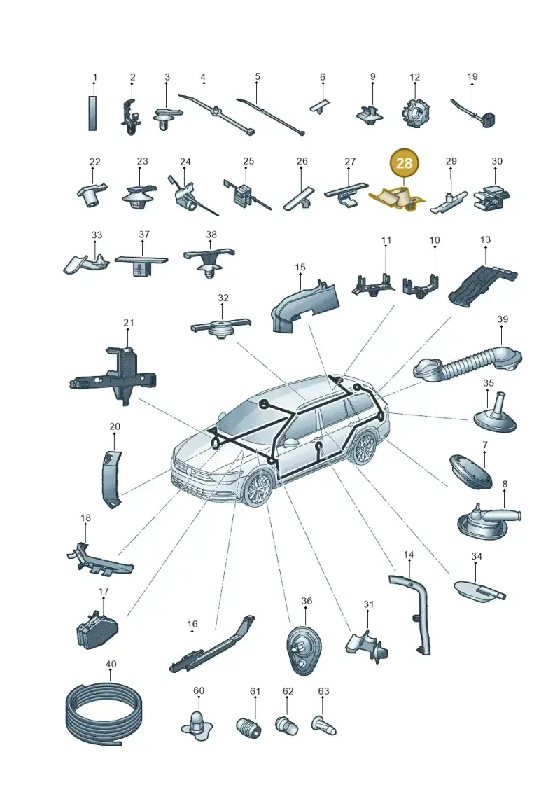 1P0971848C — Volkswagen Passat saloon (2014-2024) diagram 793971920, position 28