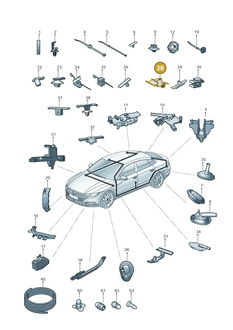 1P0971848C — Volkswagen Arteon (2017-2023) diagram 828971920, position 28