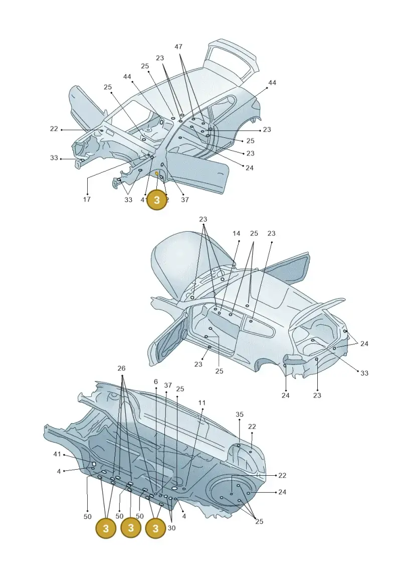 1Q0803583A — Volkswagen Scirocco 2.0 (2014-2017) diagram 651803350, position 3