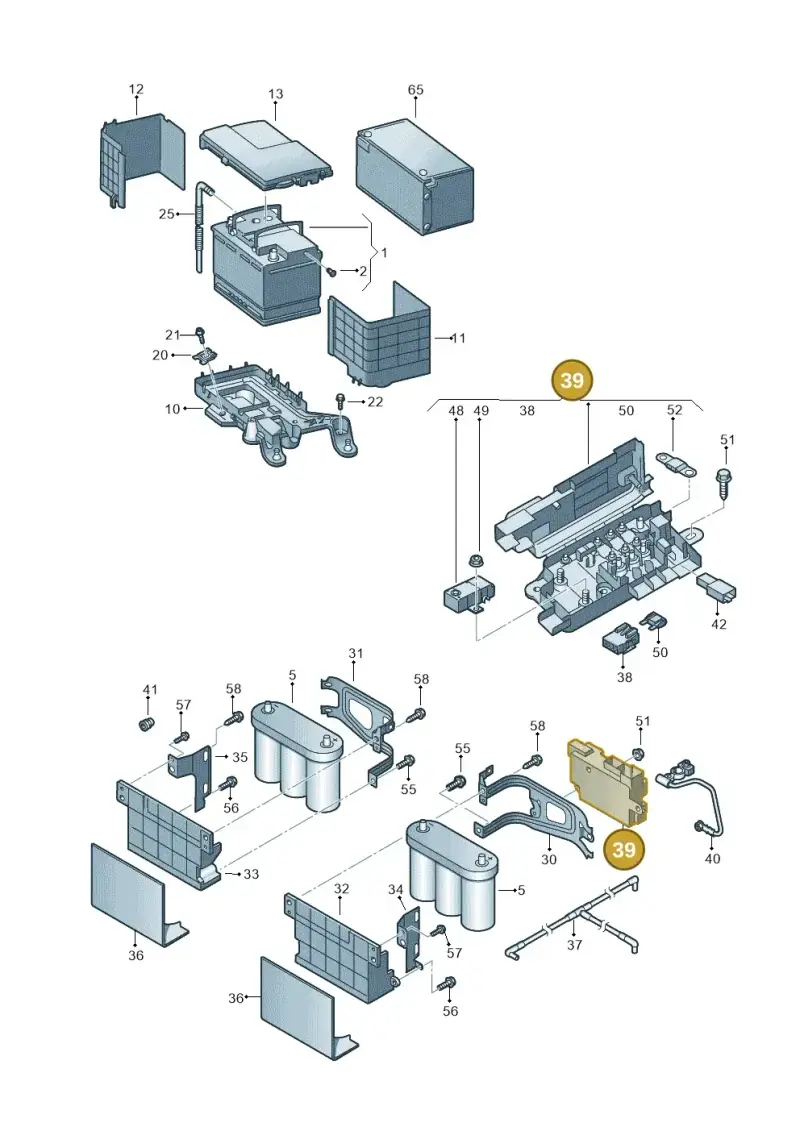 1Q0937548 — Volkswagen EOS-Cabriolet-Coupe (2006-) diagram 482915000, position 39