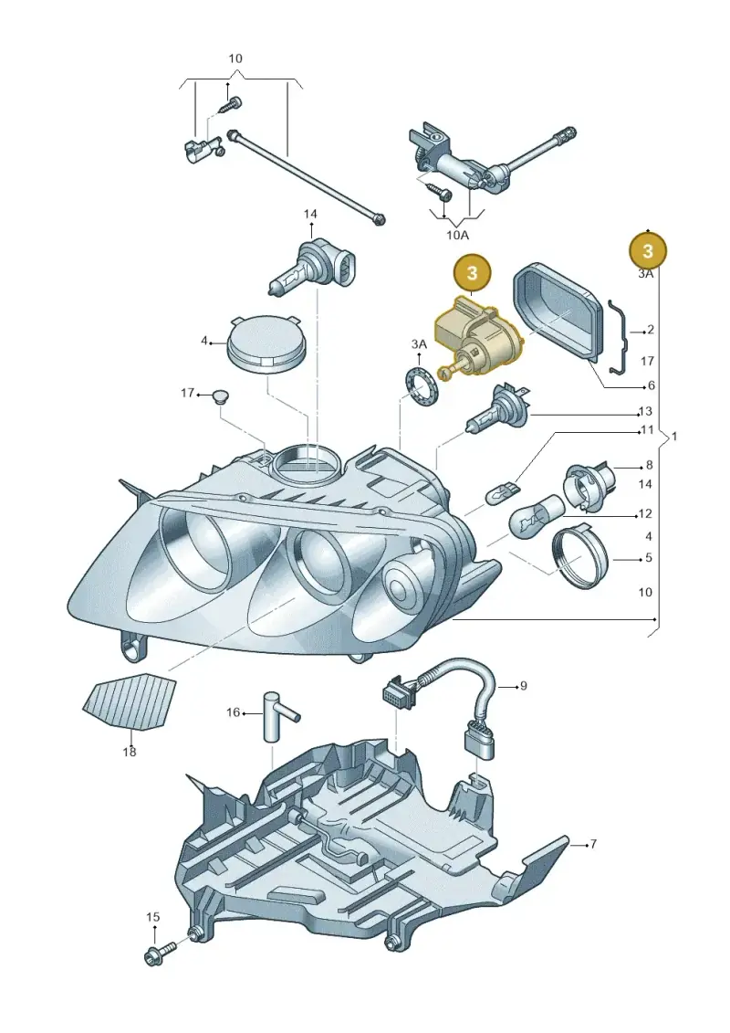 1Q0941295 — Volkswagen Touareg (2005-2006) diagram 274941000, position 3