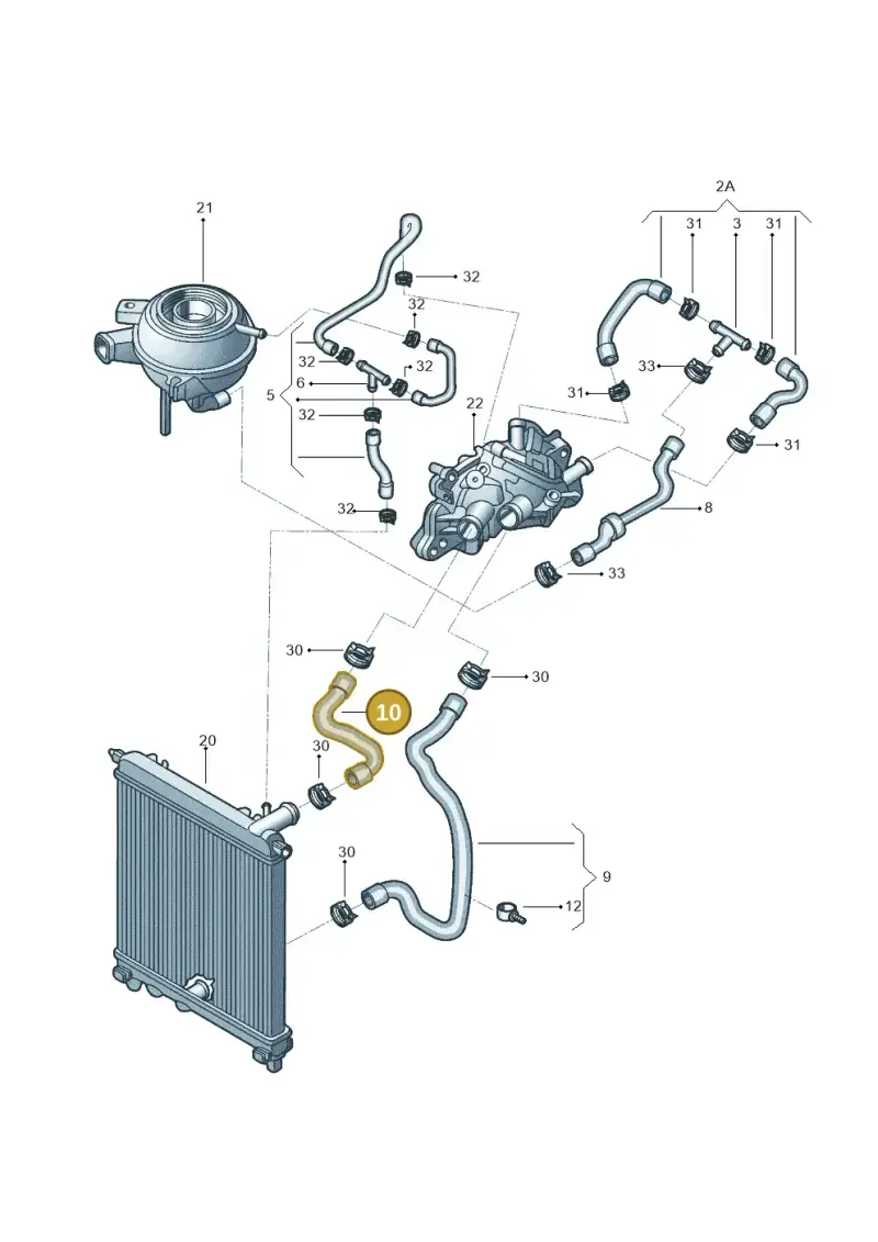 1S0121101 — Volkswagen Up! 1.0 TSI (2017-2021) diagram 570121100, position 10
