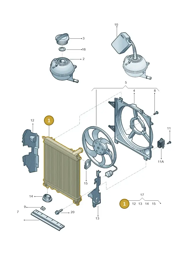 1S0121253AN — Volkswagen Up! 1.0 TSI (2013-2017) diagram 559121700, position 1