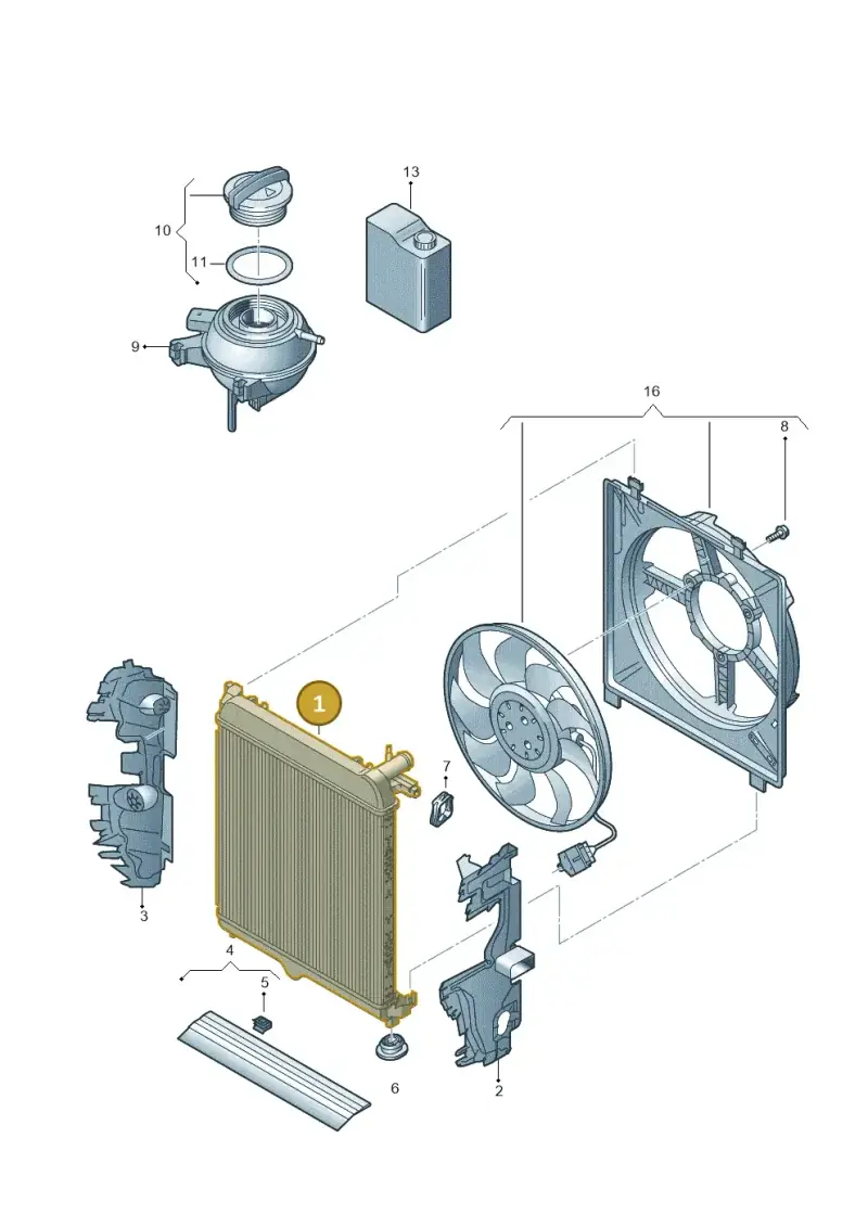 1S0121253AN — Volkswagen E-up! (2016-2023) diagram 772121700, position 1