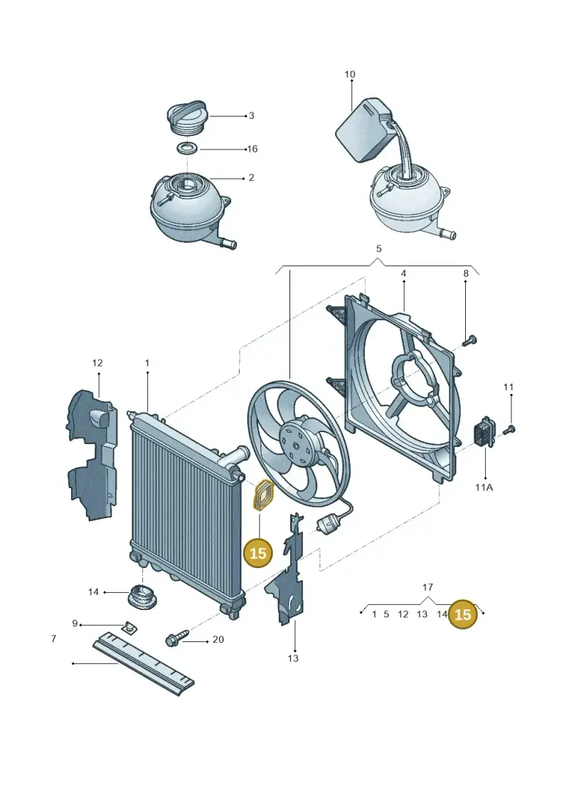 1S0121367C — Volkswagen Up! 1.0 TSI (2013-2017) diagram 559121700, position 15