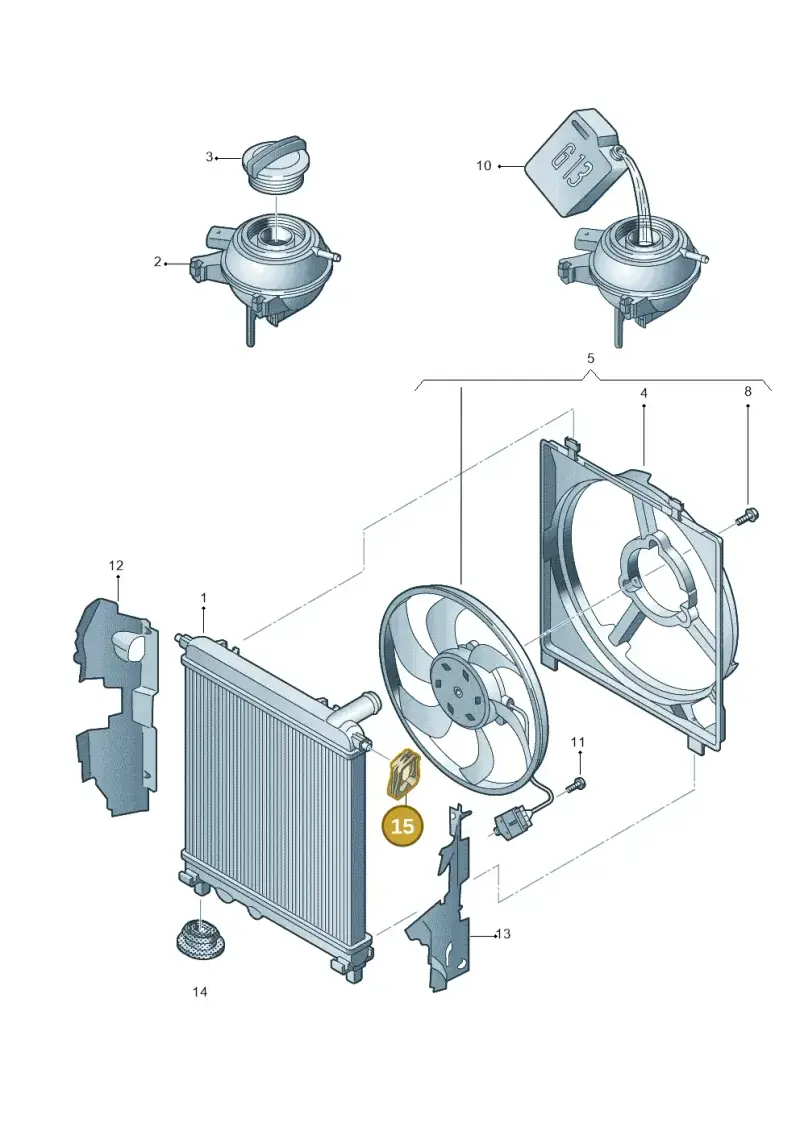 1S0121367C — Volkswagen Up! BlueMotion (2011-2016) diagram 723121700, position 15