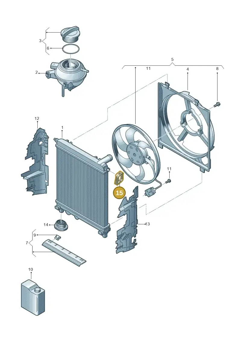 1S0121367C — Volkswagen Up! 1.0 BlueMotion (2016-2023) diagram 892122010, position 15