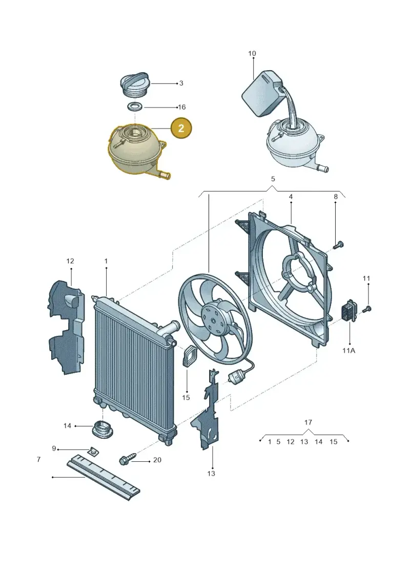 1S0121407J — Volkswagen Up! 1.0 TSI (2017-2021) diagram 559121700, position 2