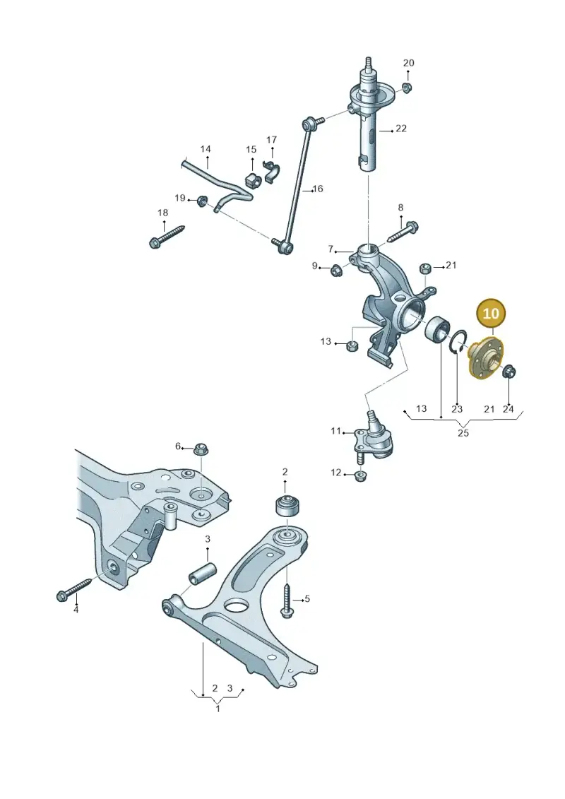 1S0407615 — Volkswagen Up! 1.0 TSI (2013-2017) diagram 723407000, position 10