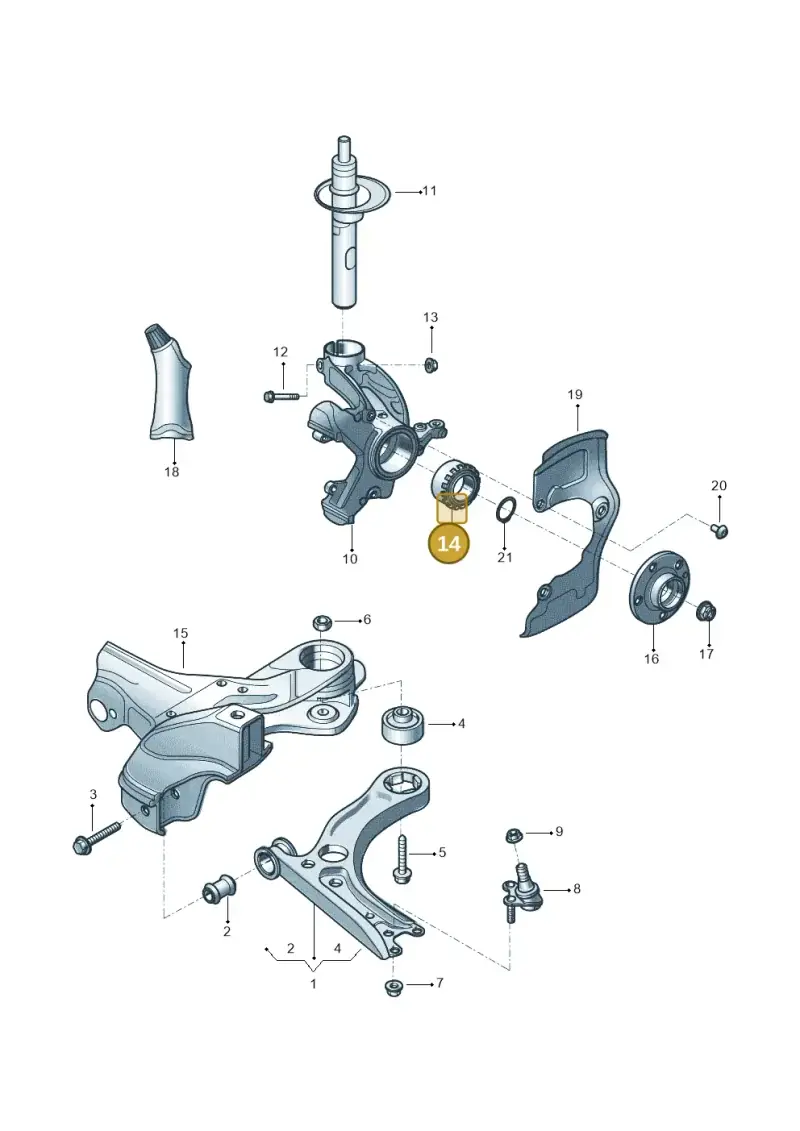 1S0407625 — Volkswagen Polo Track (2023-) diagram 602407000, position 14