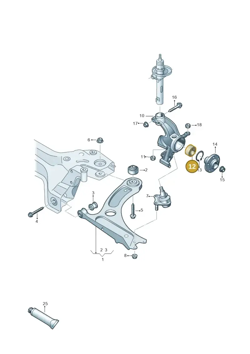 1S0407625 — Volkswagen Up! 1.0 BlueMotion (2016-2023) diagram 899407000, position 12