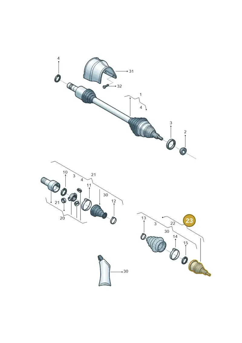 1S0498099A — Volkswagen Up! 1.0 TSI (2013-2017) diagram 559407200, position 23