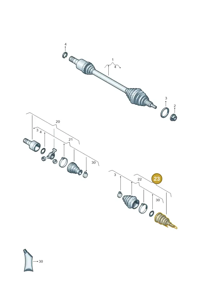 1S0498099A — Volkswagen Up! BlueMotion (2011-2016) diagram 723407200, position 23