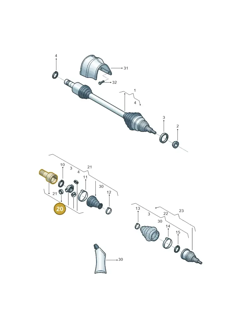 1S0498103A — Volkswagen Up! 1.0 TSI (2013-2017) diagram 559407200, position 20