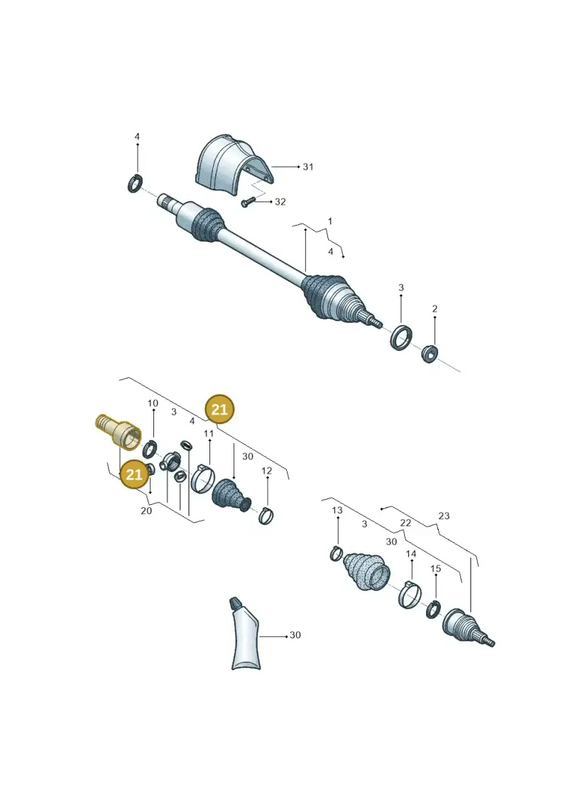 1S0498201A — Volkswagen Up! 1.0 TSI (2013-2017) diagram 559407200, position 21