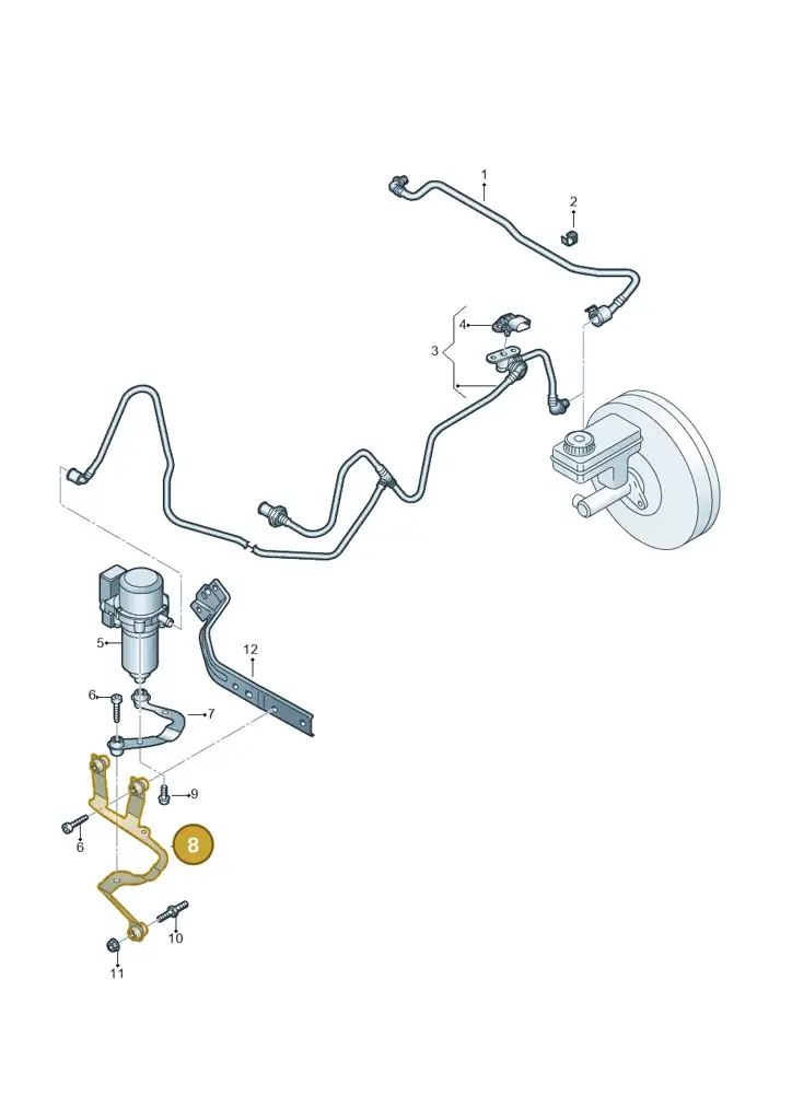 1S0612591 — Volkswagen Up! 1.0 BlueMotion (2016-2023) diagram 892611800, position 8