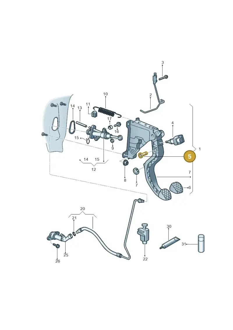 1S0721152 — Volkswagen Up! 1.0 TSI (2013-2017) diagram 559721260, position 5