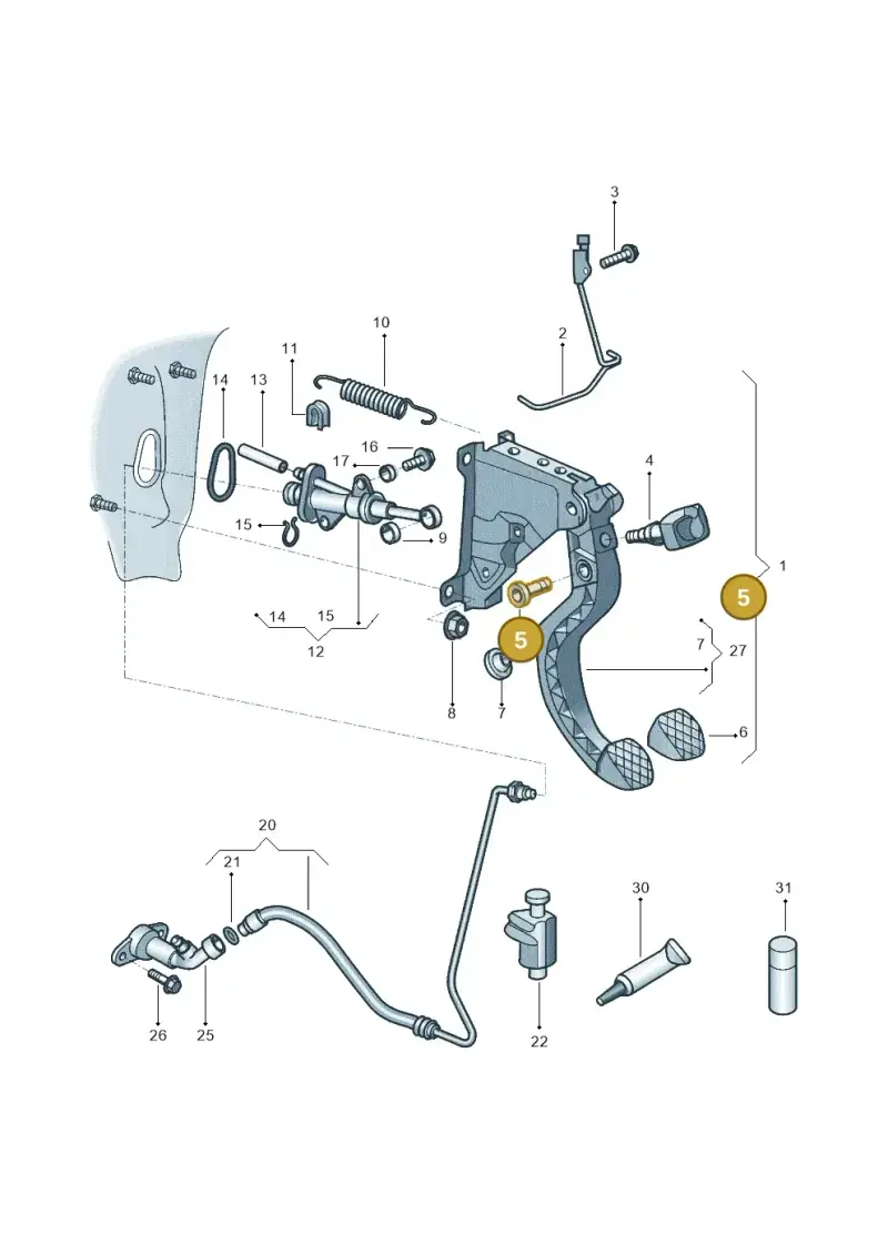 1S0721152 — Volkswagen Up! 1.0 TSI (2017-2021) diagram 570721025, position 5