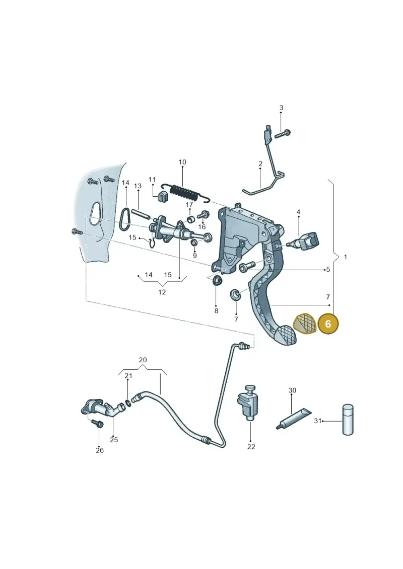 1S0721174 — Volkswagen Up! 1.0 TSI (2013-2017) diagram 559721260, position 6