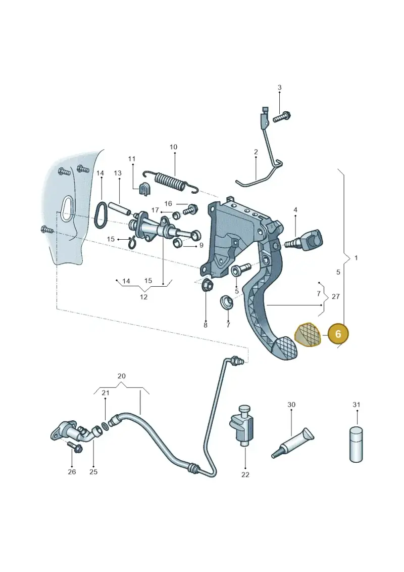 1S0721174 — Volkswagen Up! 1.0 TSI (2017-2021) diagram 570721025, position 6