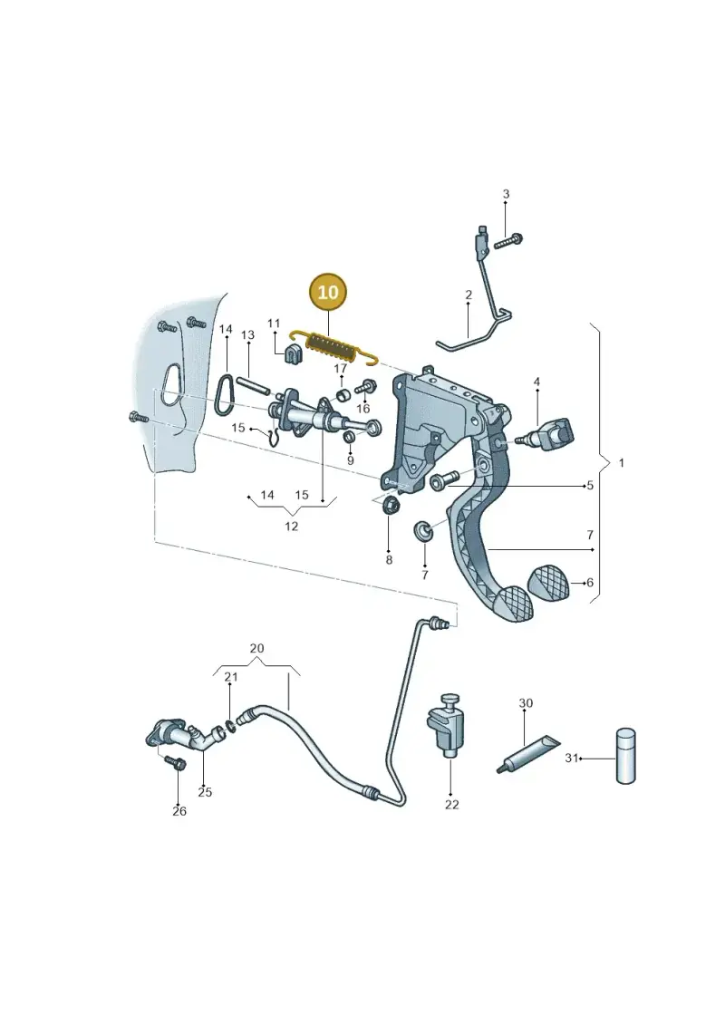 1S0721363 — Volkswagen Up! 1.0 TSI (2013-2017) diagram 559721260, position 10