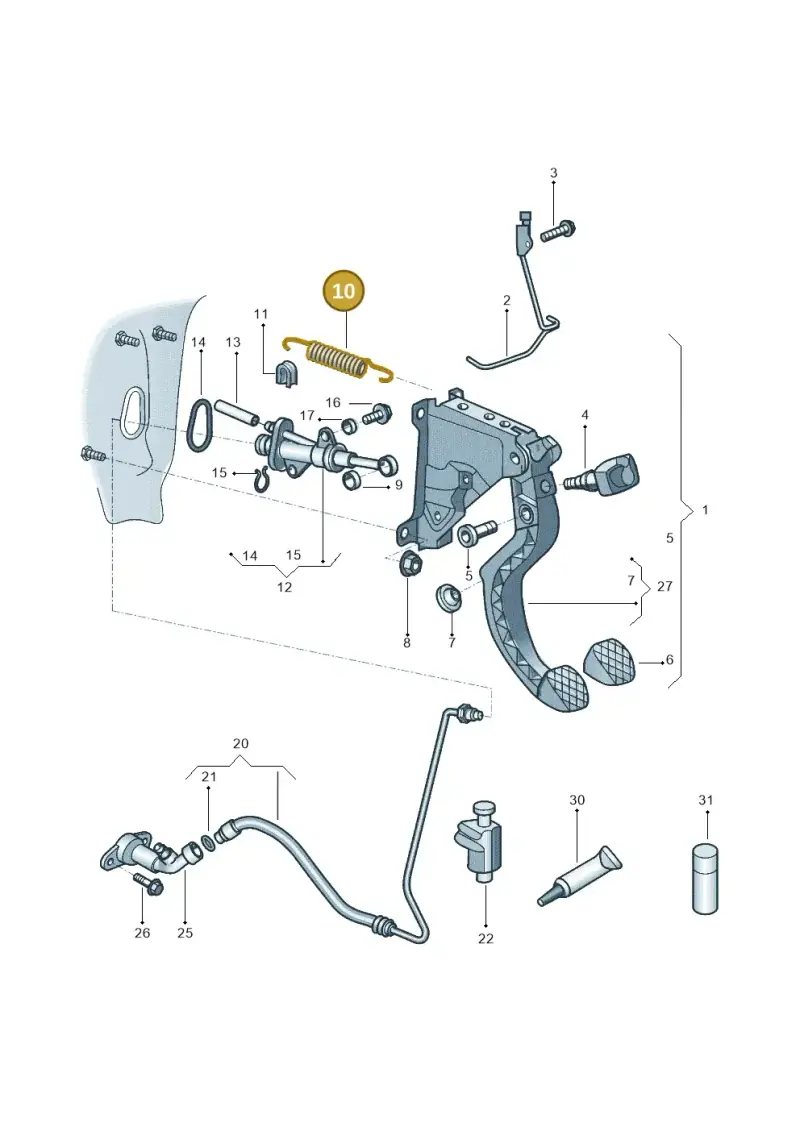 1S0721363 — Volkswagen Up! 1.0 TSI (2017-2021) diagram 570721025, position 10