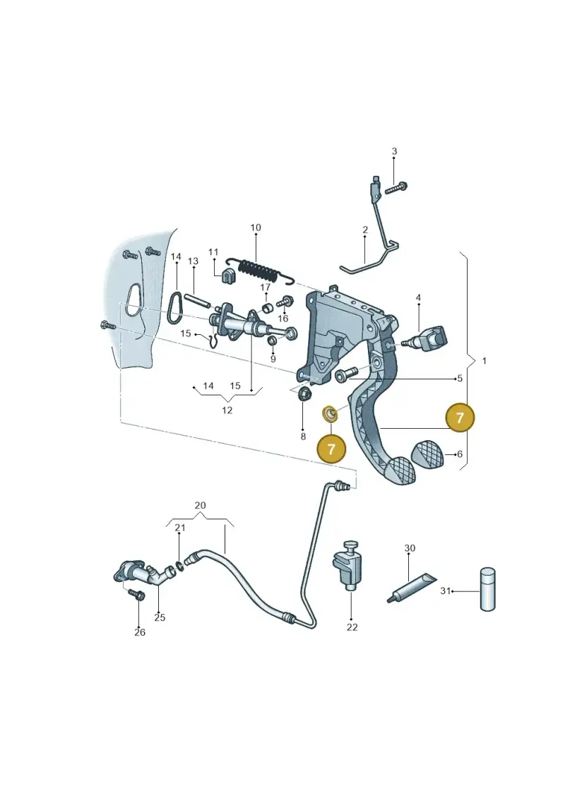 1S0721381 — Volkswagen Up! 1.0 TSI (2013-2017) diagram 559721260, position 7