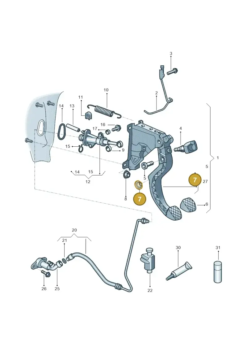 1S0721381 — Volkswagen Up! 1.0 TSI (2017-2021) diagram 570721025, position 7