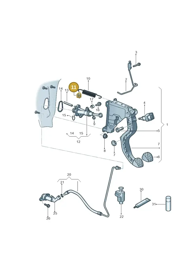 1S0721443 — Volkswagen Up! 1.0 TSI (2013-2017) diagram 559721260, position 11