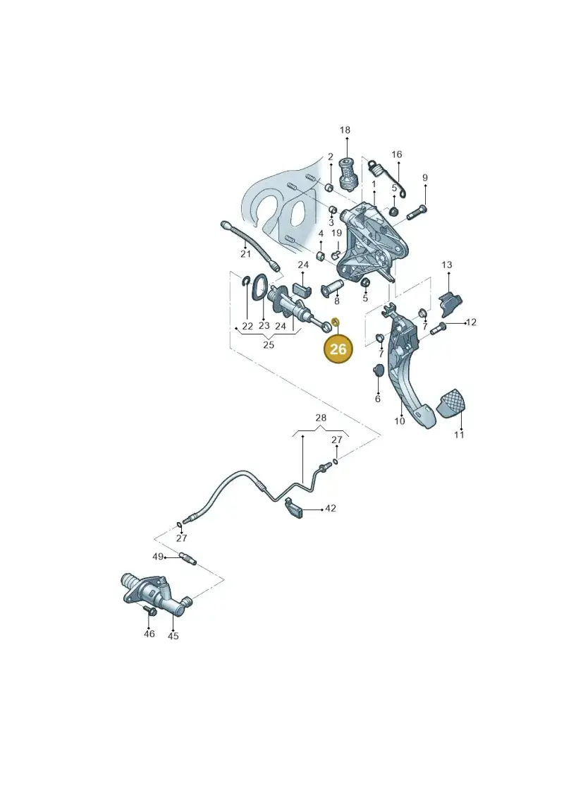 1S0721543 — Volkswagen Touran (2015-2024) diagram 783721250, position 26