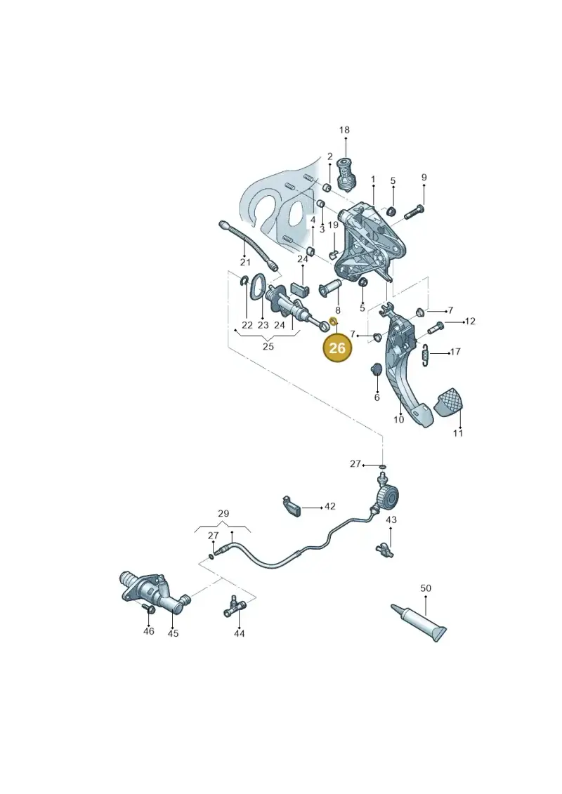 1S0721543 — Volkswagen Lamando (2014-2022) diagram 808721250, position 26