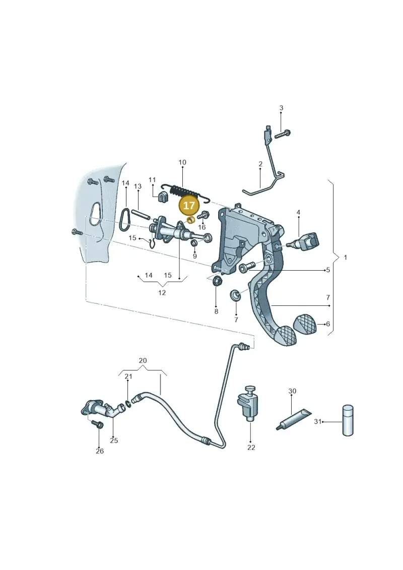 1S0721620 — Volkswagen Up! 1.0 TSI (2013-2017) diagram 559721260, position 17