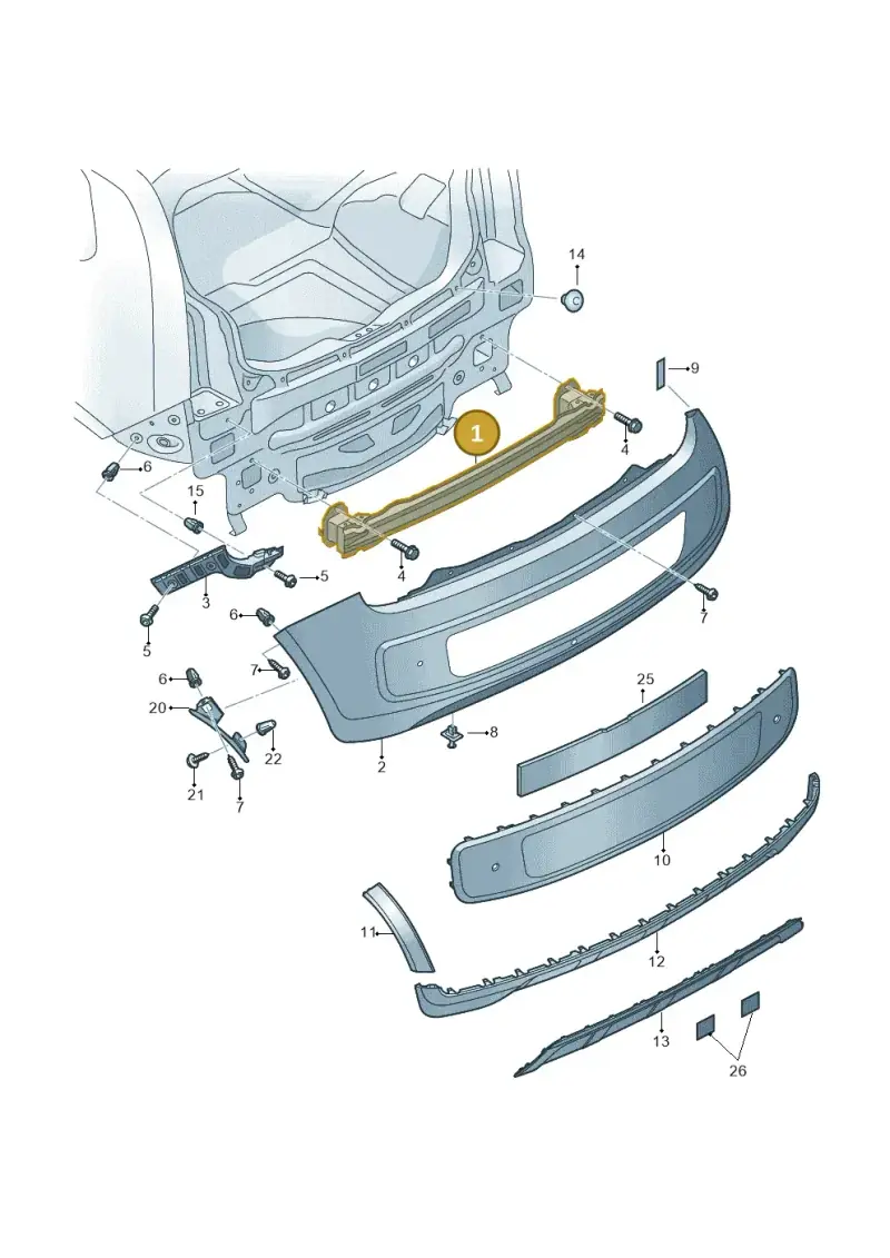 1S0807305B — Volkswagen Up! 1.0 BlueMotion (2016-2023) diagram 892807050, position 1