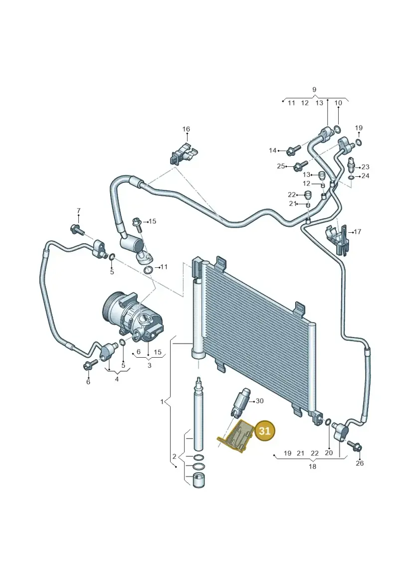 1S0820536 — Volkswagen Up! 1.0 BlueMotion (2016-2023) diagram 723260410, position 31