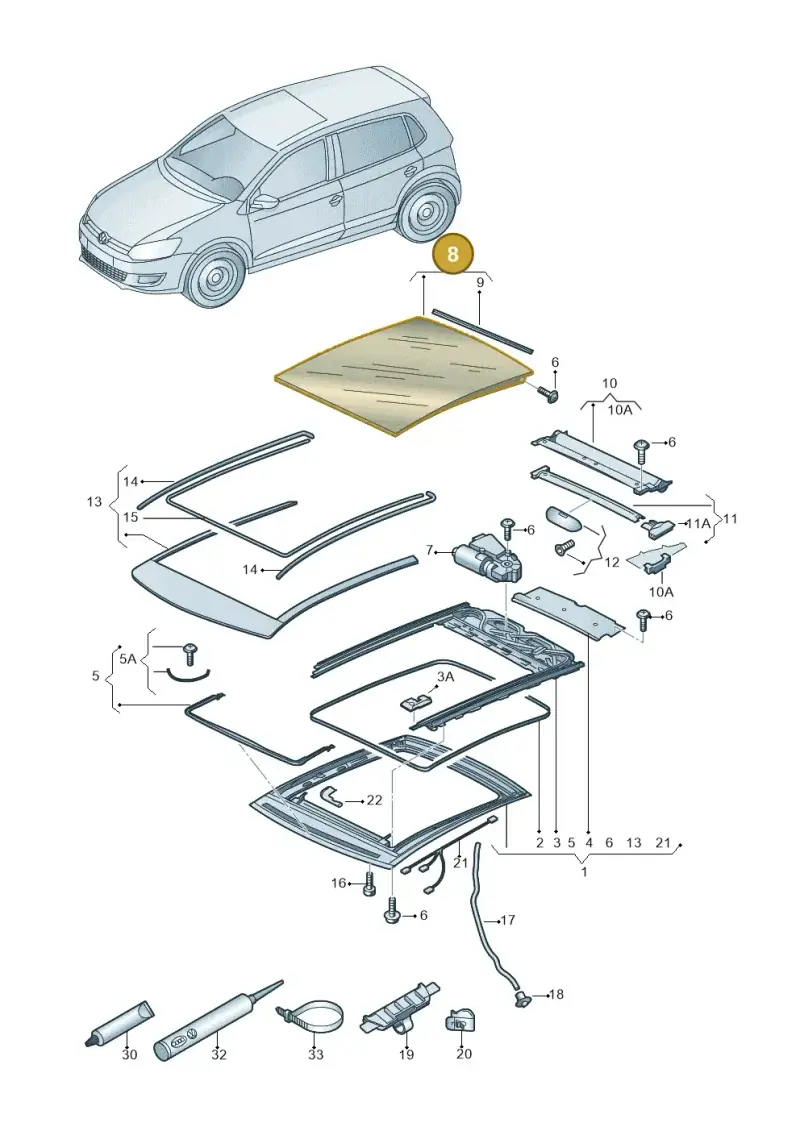 1S0877071B — Volkswagen Up! 1.0 BlueMotion (2016-2023) diagram 672877000, position 8