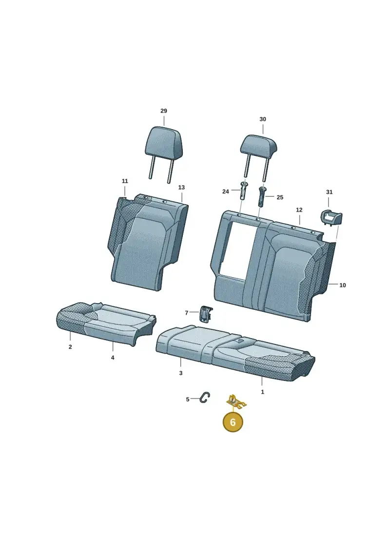 1S0881451 — Volkswagen ID.Buzz (2022-) diagram 15a885100, position 6