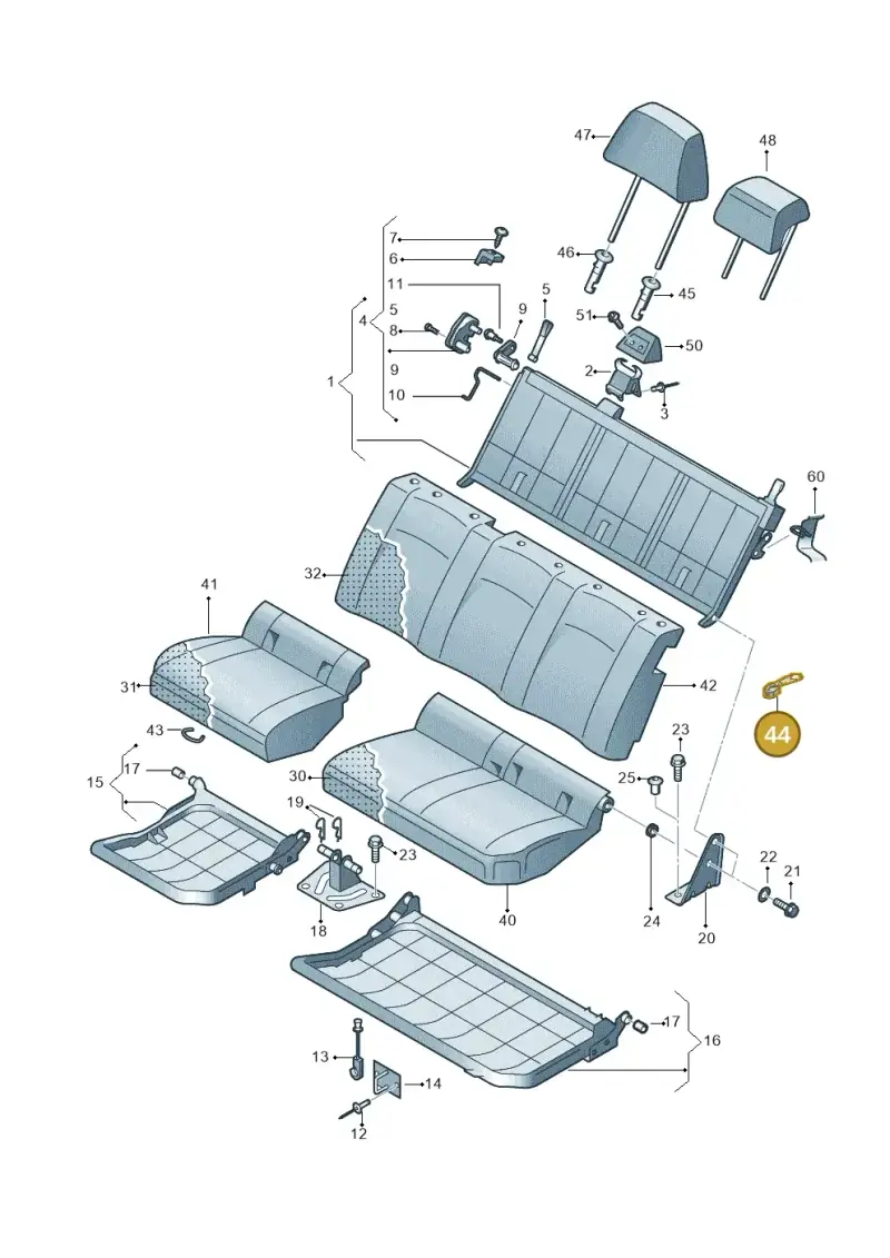 1S0881451 — Volkswagen Amarok twin cab (2022-) diagram 749885850, position 44