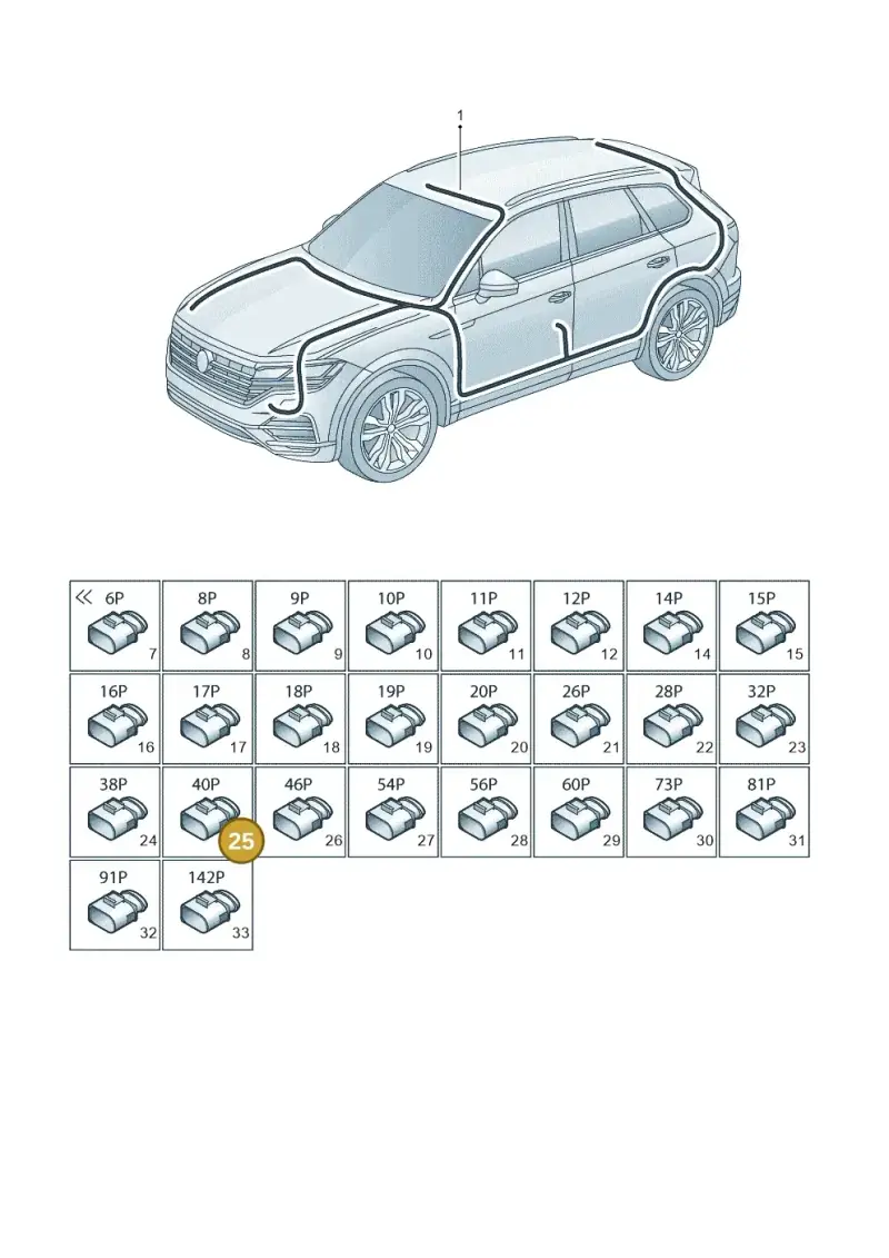 1S0906379 — Volkswagen Touareg (2017-2025) diagram 439971810, position 25