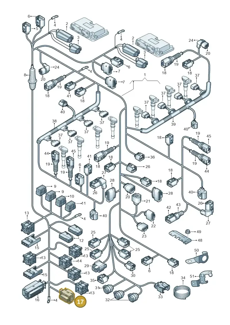 1S0906379 — Audi R8 qu. 5.2 (2012-2015) diagram 618971500, position 17