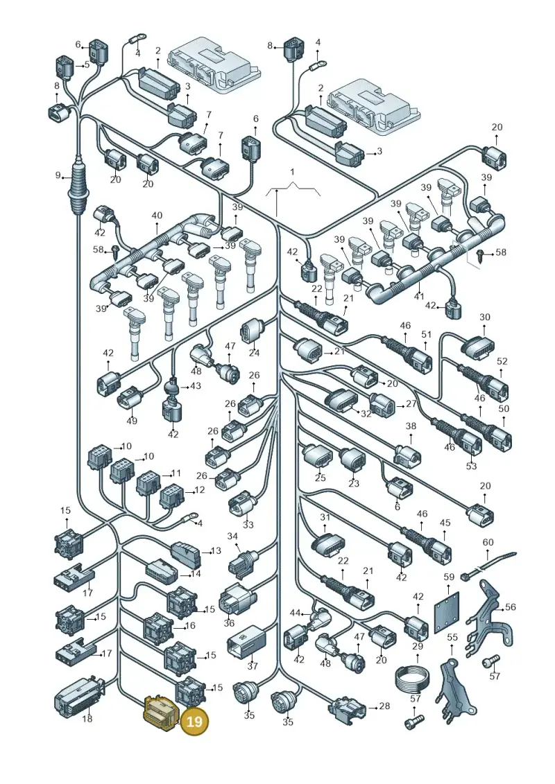 1S0906379 — Audi R8 qu. 5.2 (2012-2015) diagram 618971600, position 19