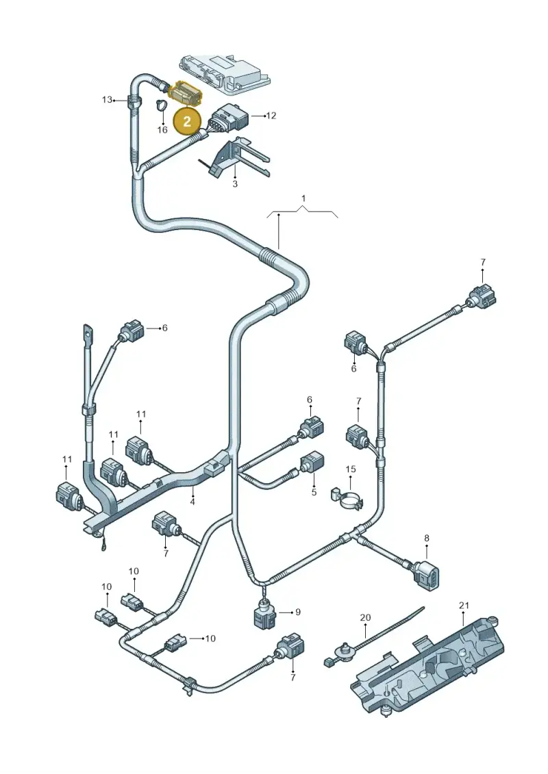 1S0906379 — Volkswagen Polo (2009-2014) diagram 677971030, position 2