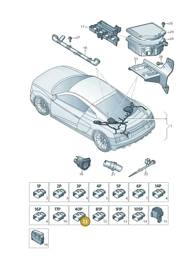 1S0906379 — Audi R8 Spyder (2015-2024) diagram 872971510, position 11
