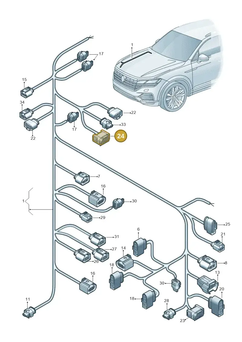1S0906379 — Volkswagen Touareg (2017-2025) diagram 439971060, position 24