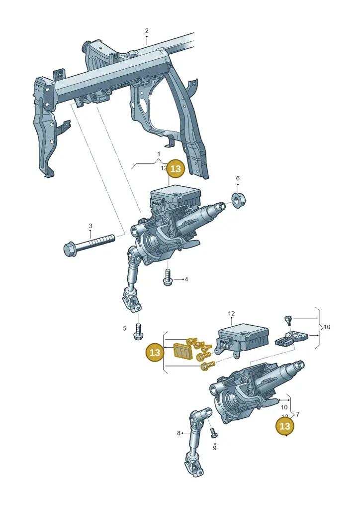 1S0909991 — Volkswagen Up! 1.0 TSI (2013-2017) diagram 678419350, position 13