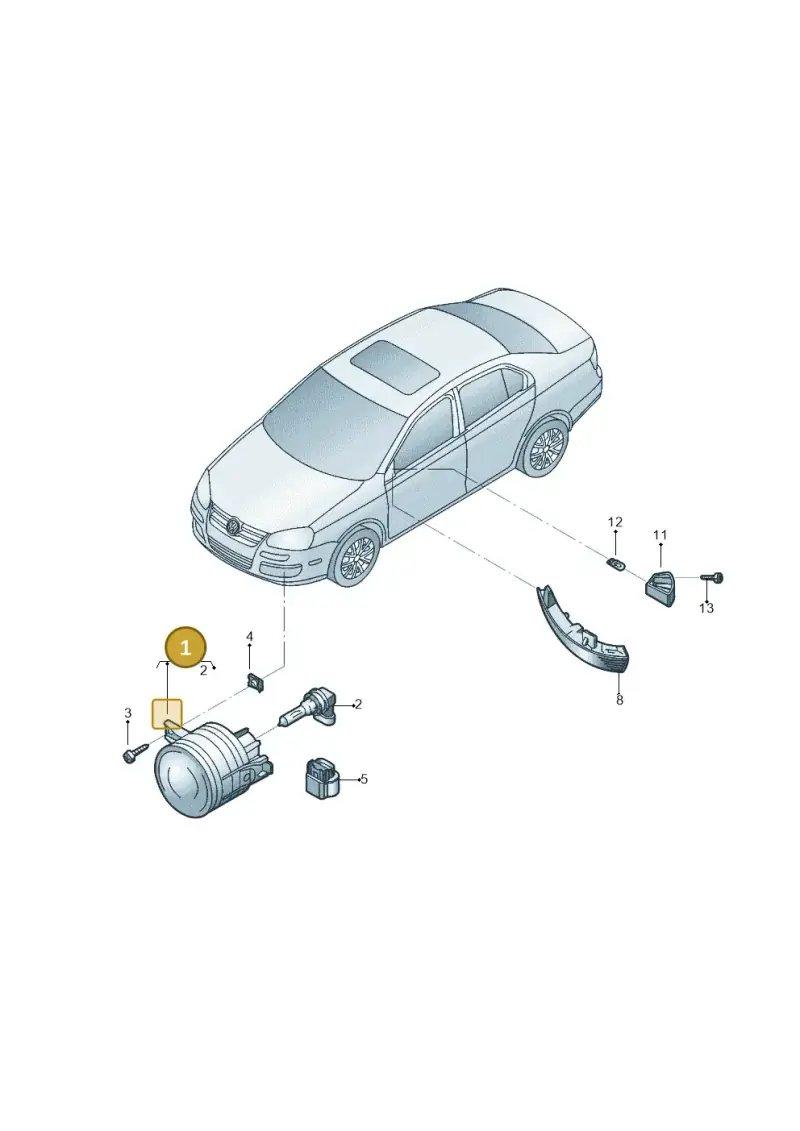 1S0941700 — Volkswagen Jetta (2008-2011) diagram 462941400, position 1