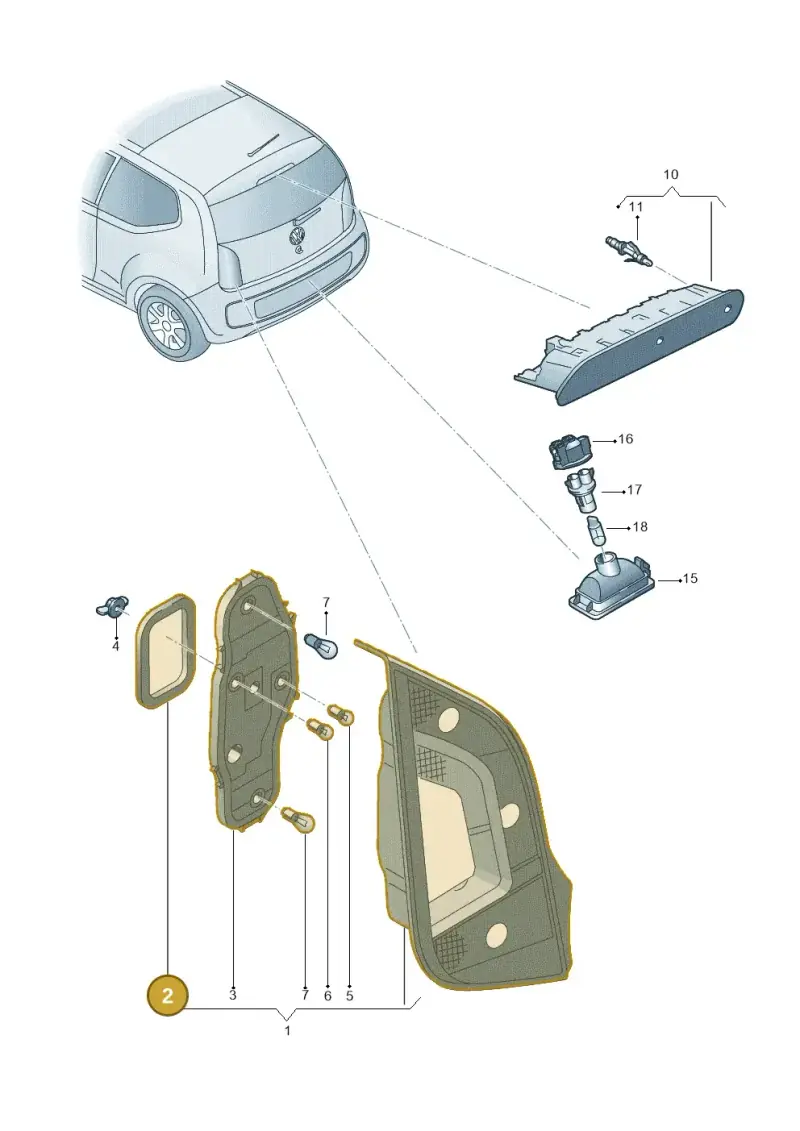 1S0945191 — Volkswagen Up! BlueMotion (2011-2016) diagram 723945000, position 2