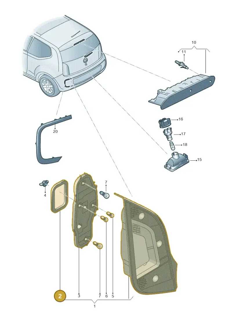 1S0945191 — Volkswagen E-up! (2013-2016) diagram 772945000, position 2