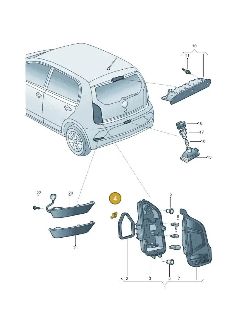 1S0945300A — Volkswagen Up! 1.0 TSI (2017-2021) diagram 570945000, position 4