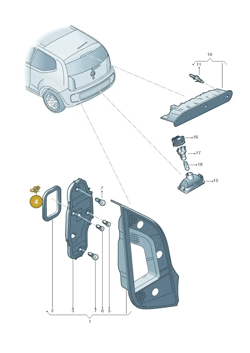 1S0945300A — Volkswagen Up! 1.0 TSI (2013-2017) diagram 723945000, position 4